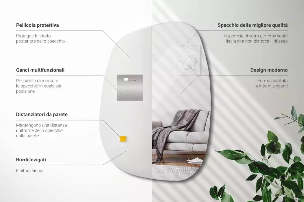 Organické zrcadlo s rafinovaným tvarem