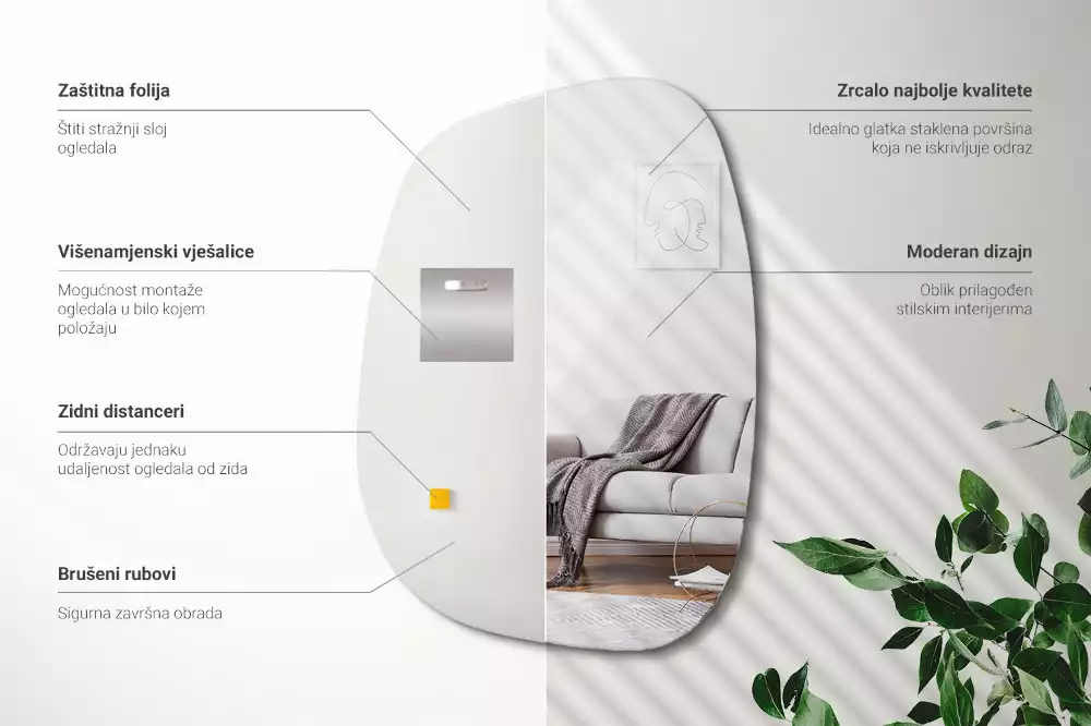 Organické zrcadlo s rafinovaným tvarem