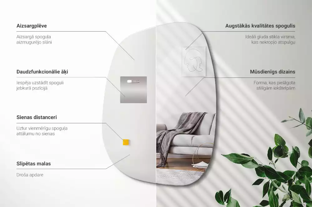 Organické zrcadlo s rafinovaným tvarem