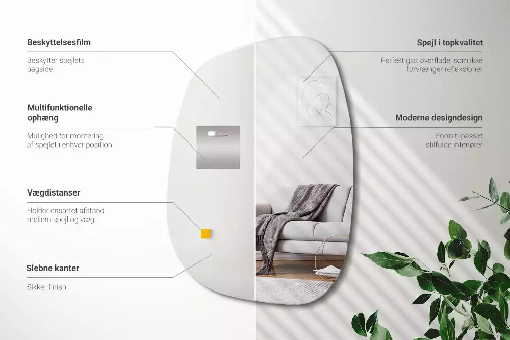 Organické zrcadlo s rafinovaným tvarem