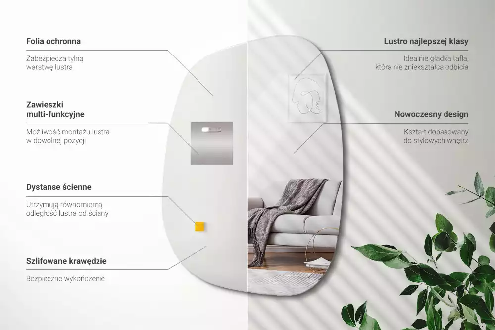 Organické zrcadlo s rafinovaným tvarem