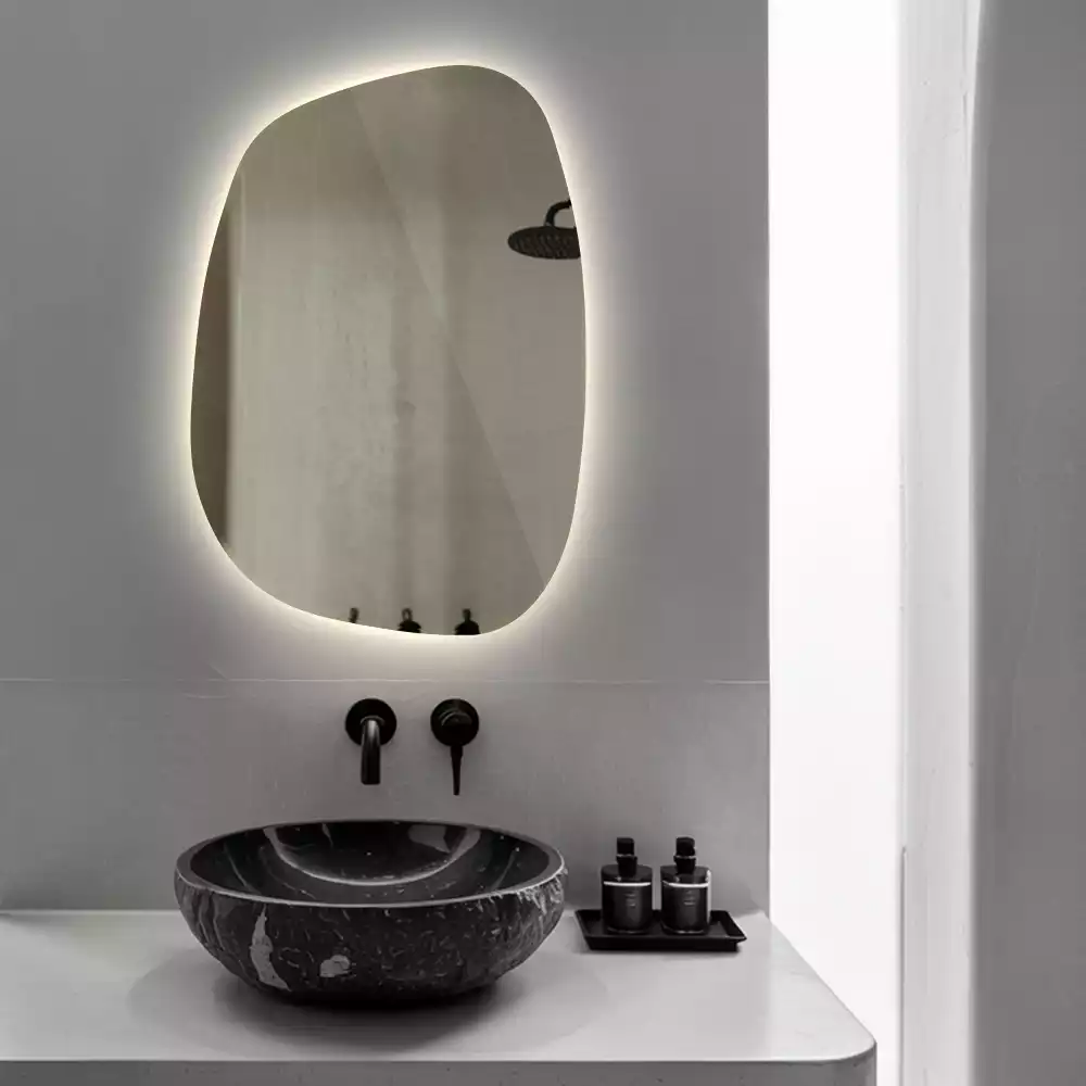 Organické zrcadlo s led bez rámu