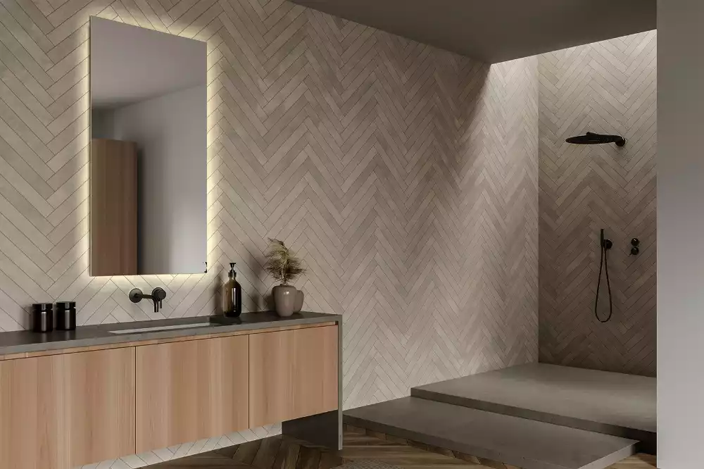 Obdélníkové zrcadlo elegantní s led podsvícením