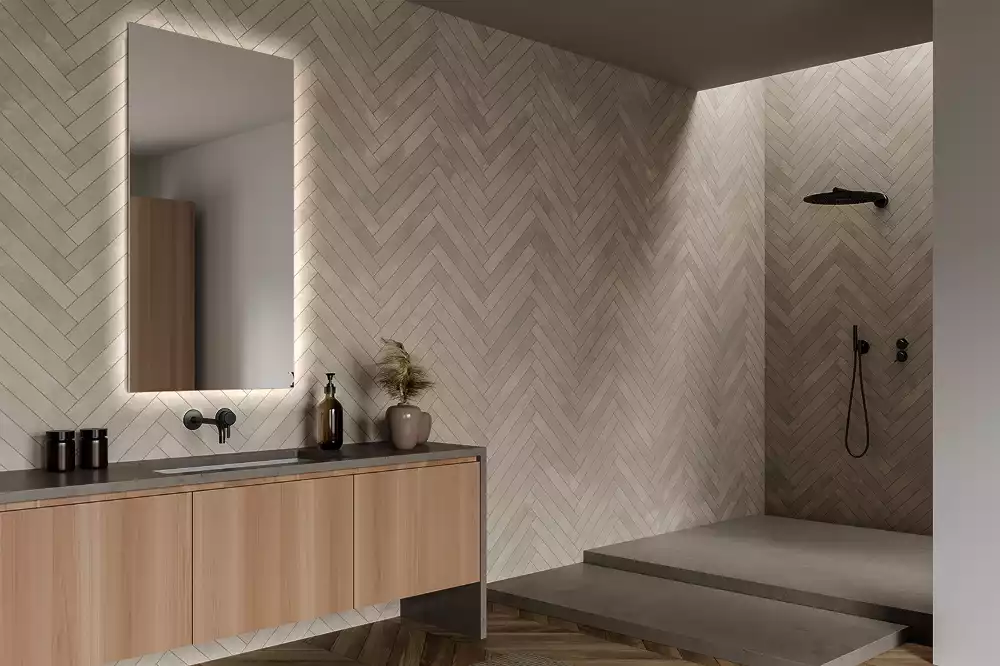 Obdélníkové zrcadlo elegantní s led podsvícením