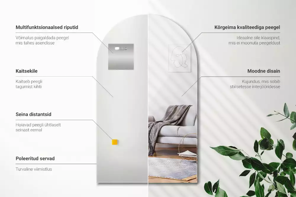 Obloukové zrcadlo závěsná ozdoba