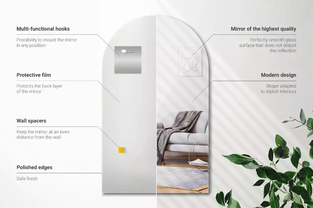 Obloukové zrcadlo závěsná ozdoba