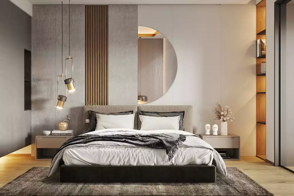 Zrcadlo půlkruhové zavěšení bez rámu