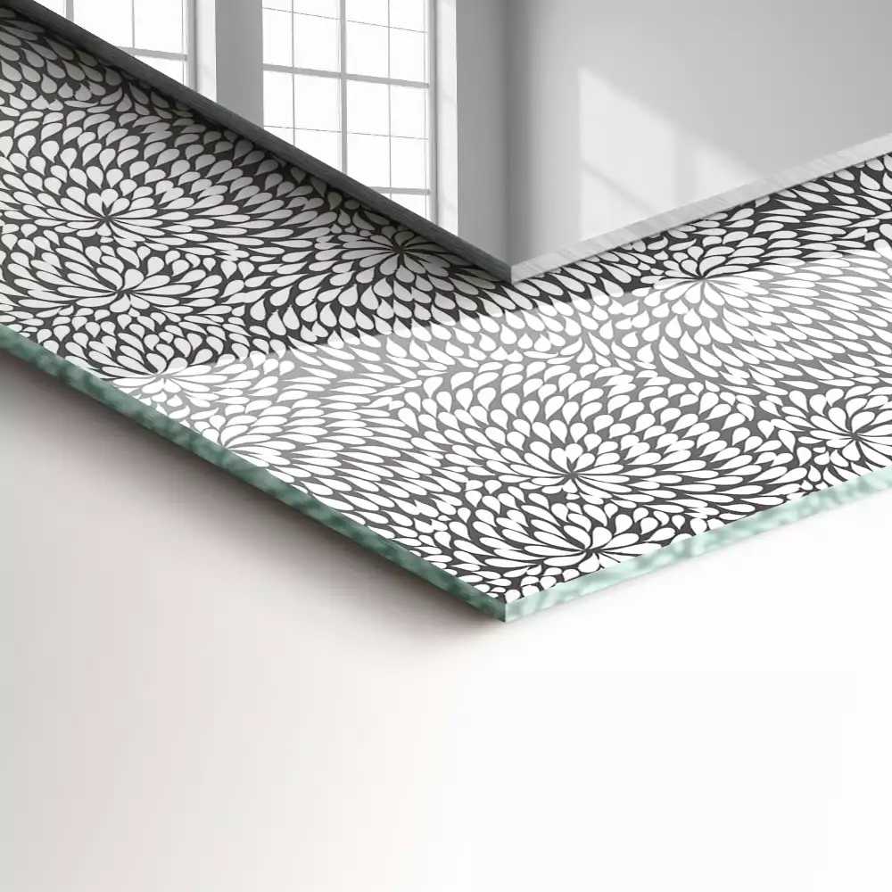 Obdélníkové dekorační zrcadlo 3D vzor