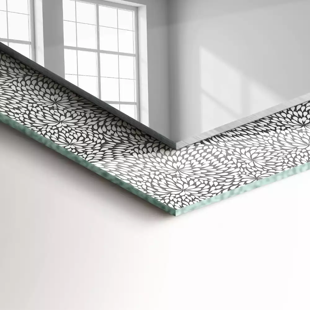 Obdélníkové dekorační zrcadlo 3D vzor