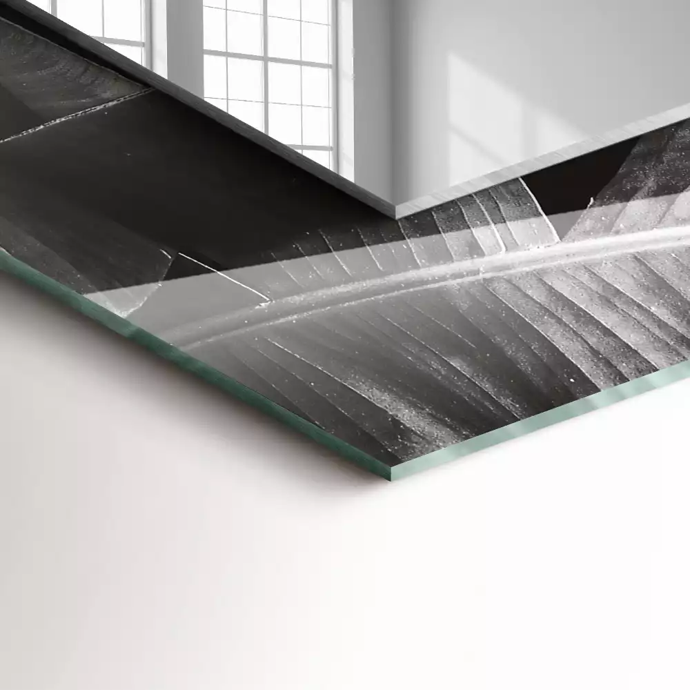 Obdélníkové dekorační zrcadlo Banánové listy