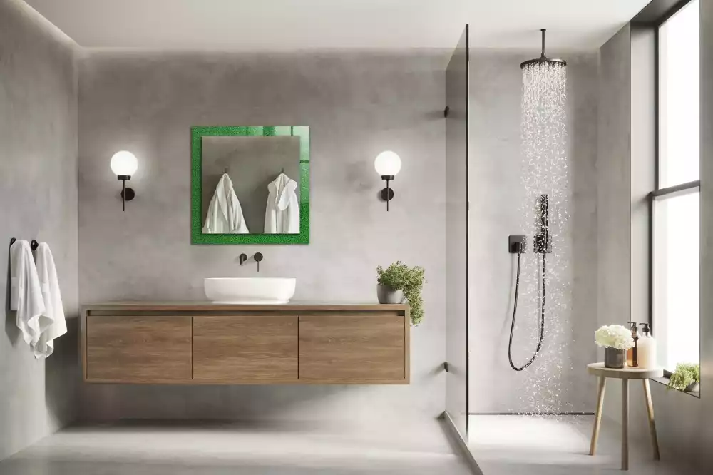 Obdélníkové dekorační zrcadlo Zelená tráva