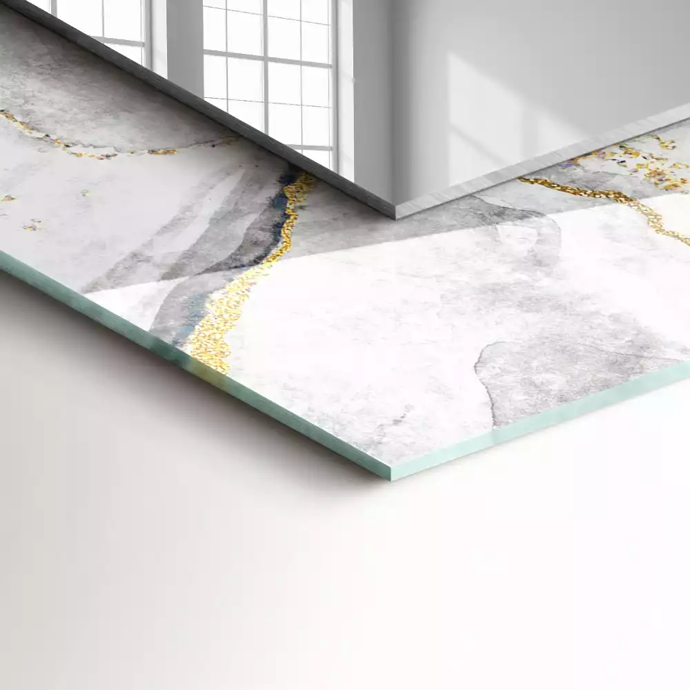 Obdélníkové dekorační zrcadlo Mramor s žilami