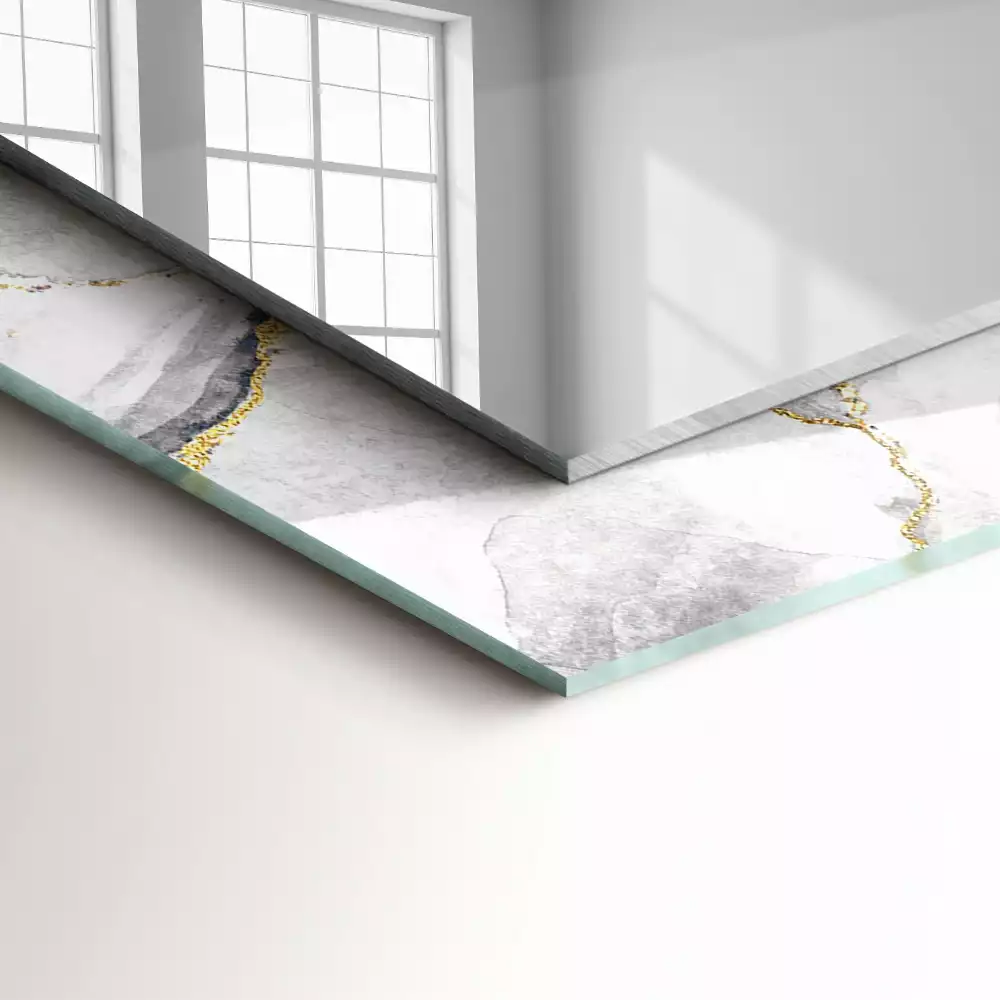 Obdélníkové dekorační zrcadlo Mramor s žilami