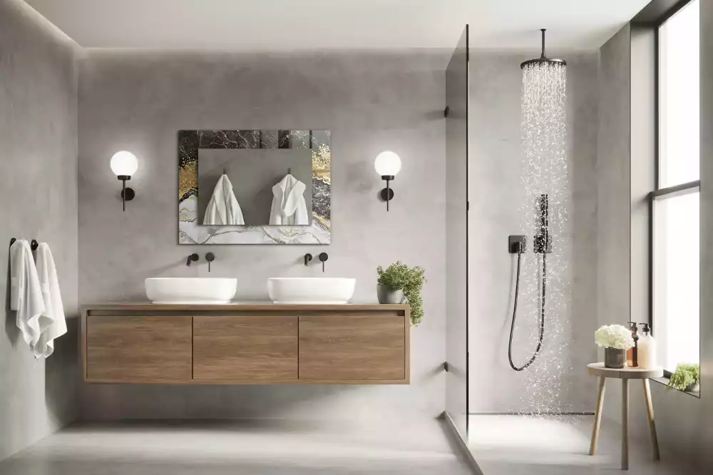 Obdélníkové dekorační zrcadlo Abstrakce mramorových žil