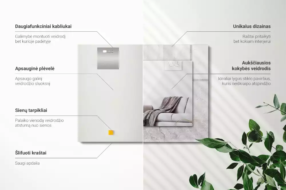 Obdélníkové dekorační zrcadlo Popraskaný betonový povrch