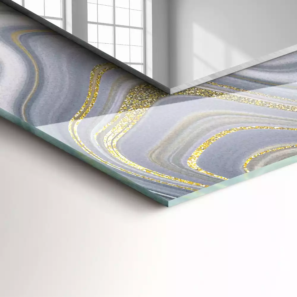 Obdélníkové dekorační zrcadlo Abstraktní mramorové vzory