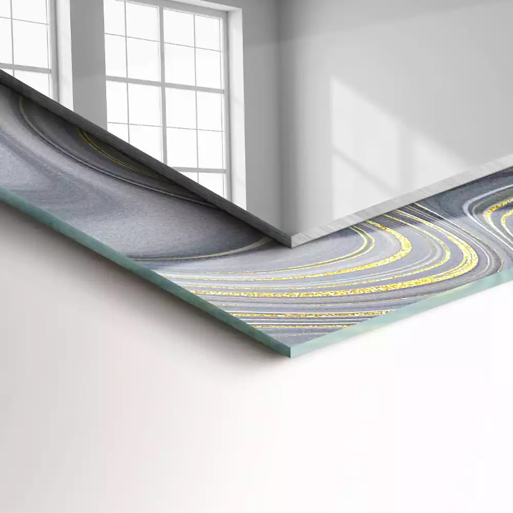 Obdélníkové dekorační zrcadlo Abstraktní mramorové vzory