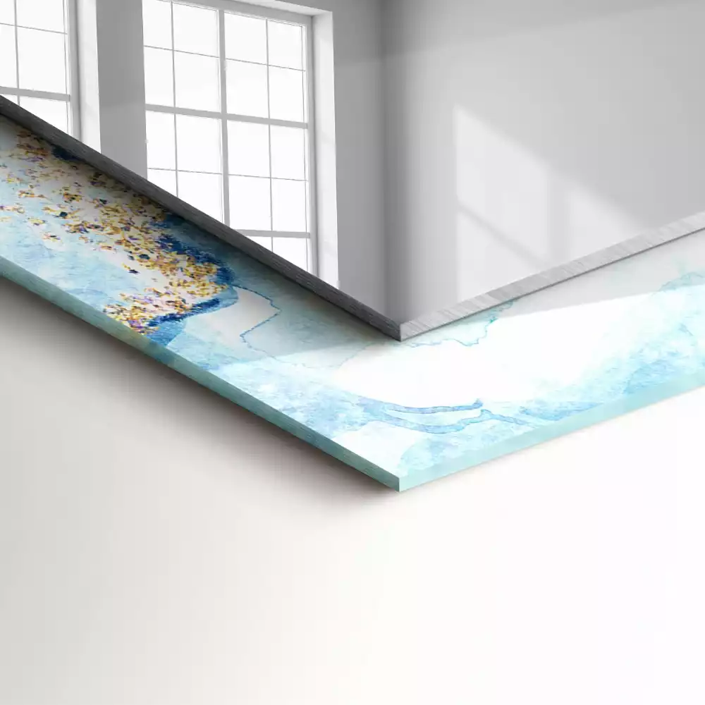 Obdélníkové dekorační zrcadlo Abstraktní mramorový vzor