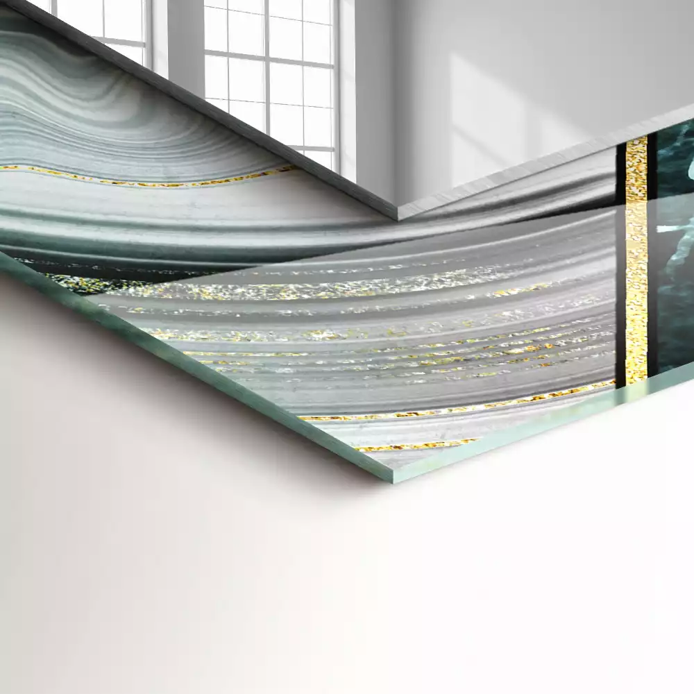 Obdélníkové dekorační zrcadlo Abstraktní geometrické vzory