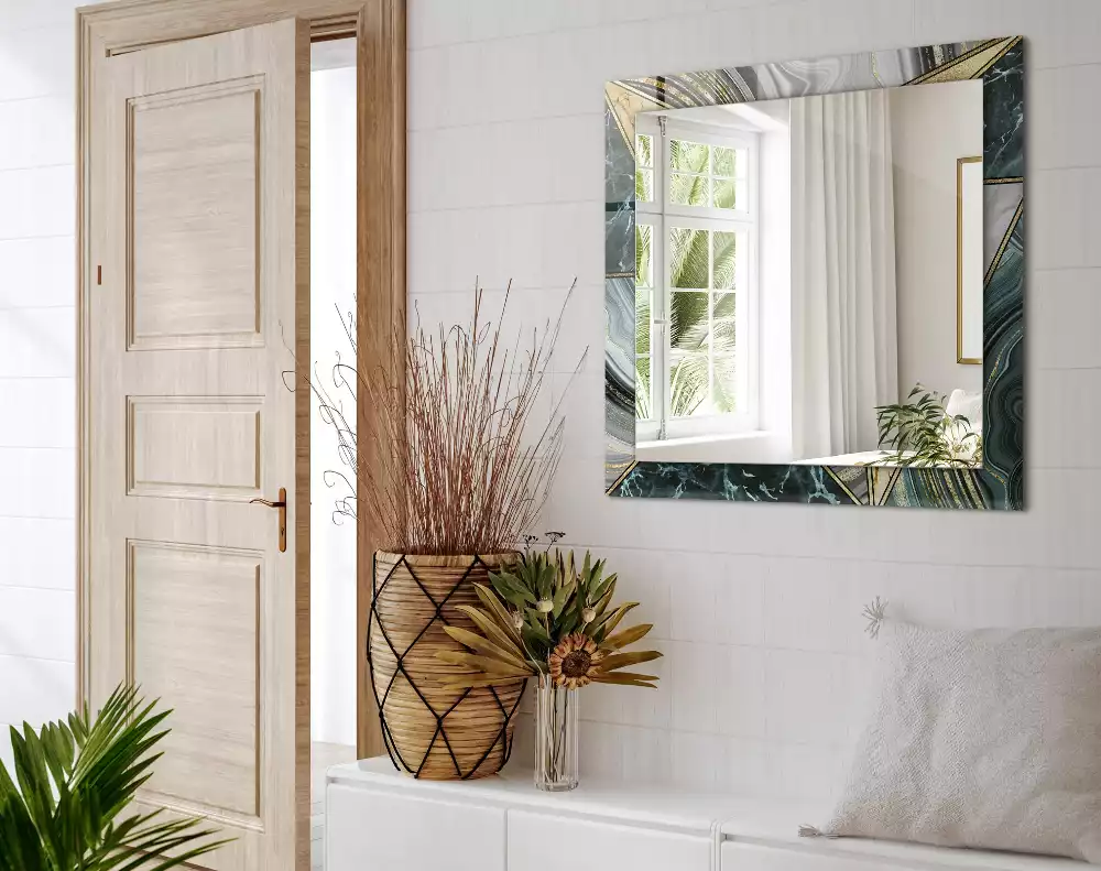 Obdélníkové dekorační zrcadlo Abstraktní geometrické vzory