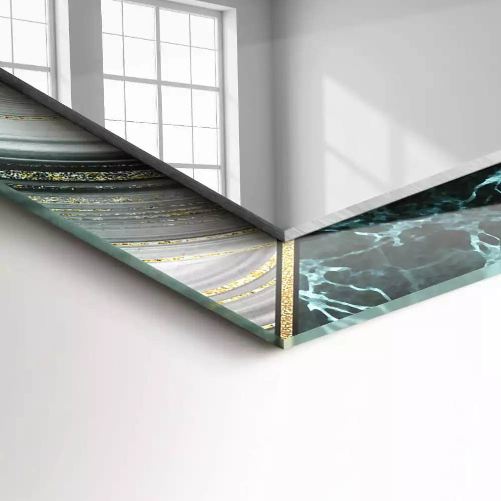 Obdélníkové dekorační zrcadlo Abstraktní geometrické vzory