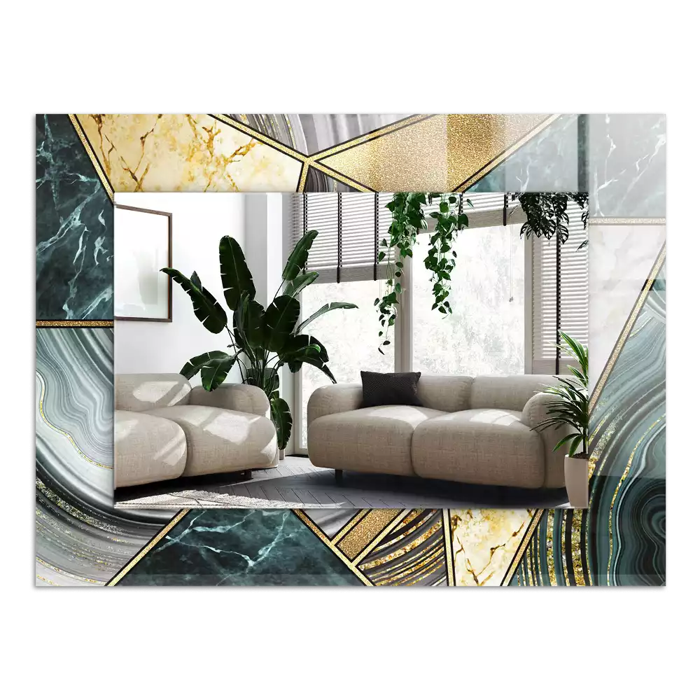 Obdélníkové dekorační zrcadlo Abstraktní geometrické vzory