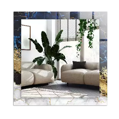 Obdélníkové dekorační zrcadlo Mramorová abstrakce