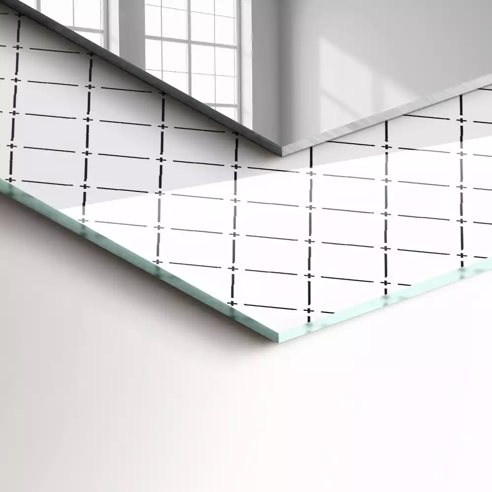 Obdélníkové dekorační zrcadlo Kostkovaný vzor čar