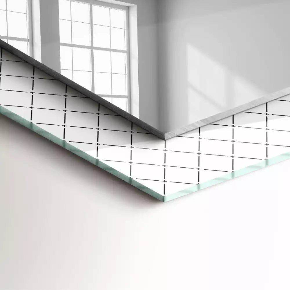 Obdélníkové dekorační zrcadlo Kostkovaný vzor čar