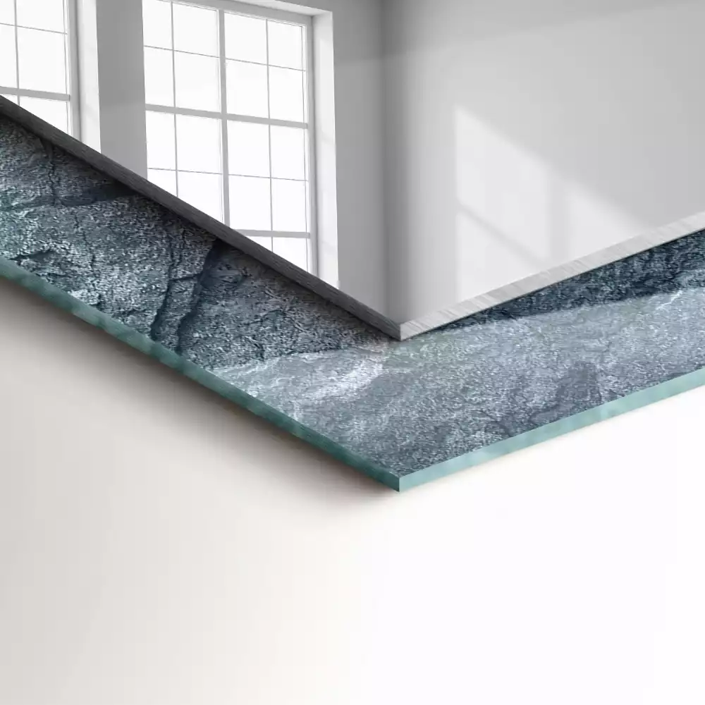 Obdélníkové dekorační zrcadlo Skalní kámen textura