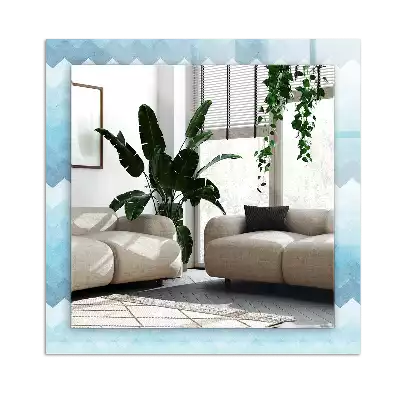 Obdélníkové dekorační zrcadlo Cikcak přechodový vzor