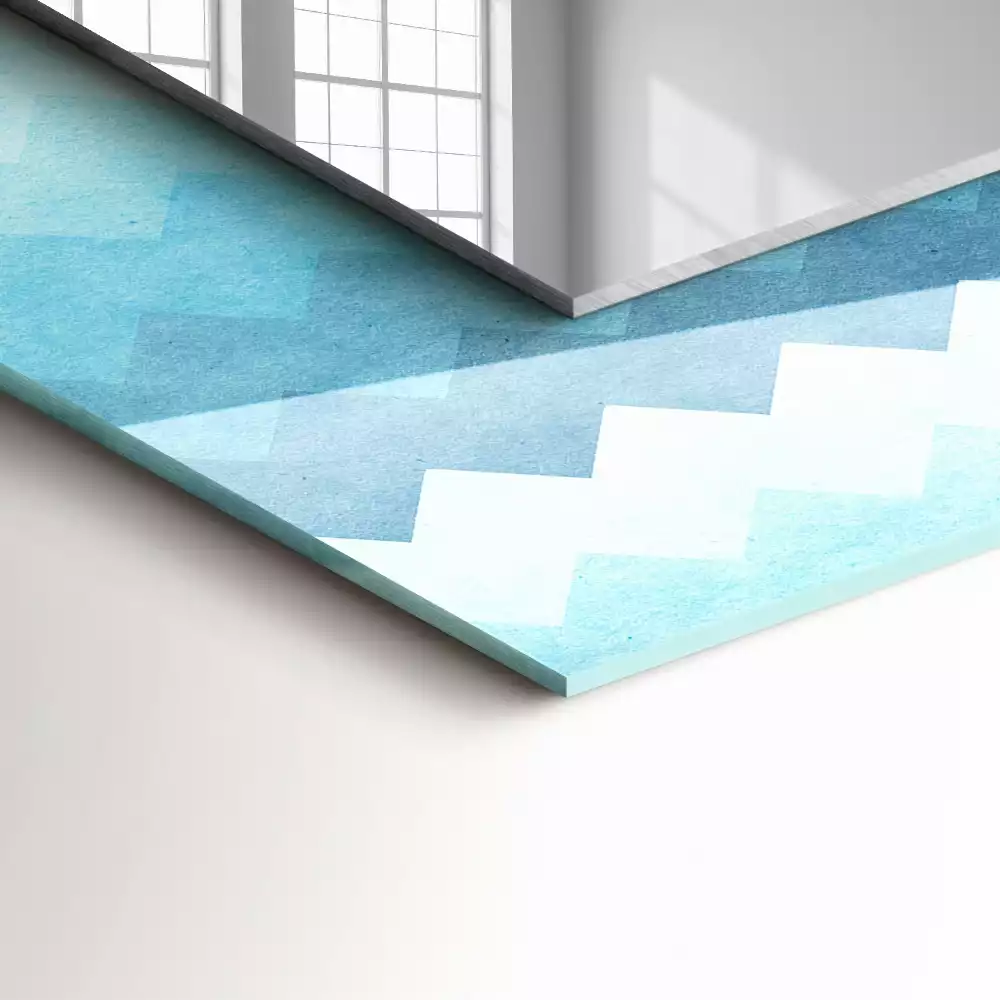 Obdélníkové dekorační zrcadlo Cikcak přechodový vzor