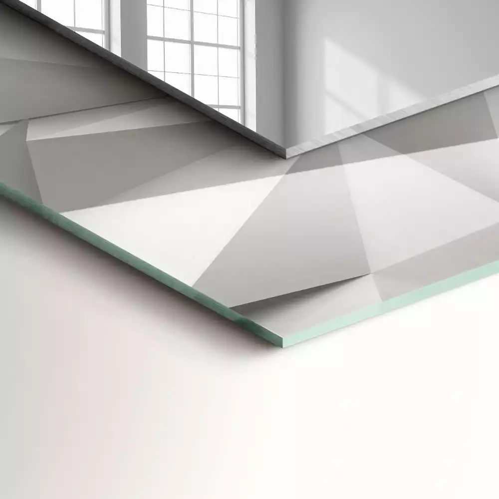 Obdélníkové dekorační zrcadlo Abstraktní geometrické tvary