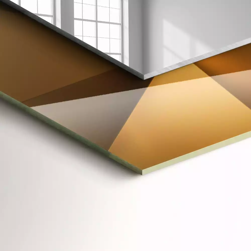 Obdélníkové dekorační zrcadlo geometrické tvary