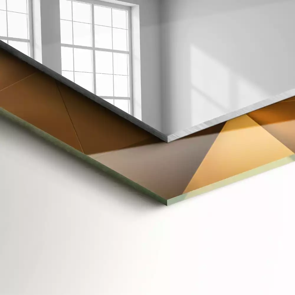 Obdélníkové dekorační zrcadlo geometrické tvary