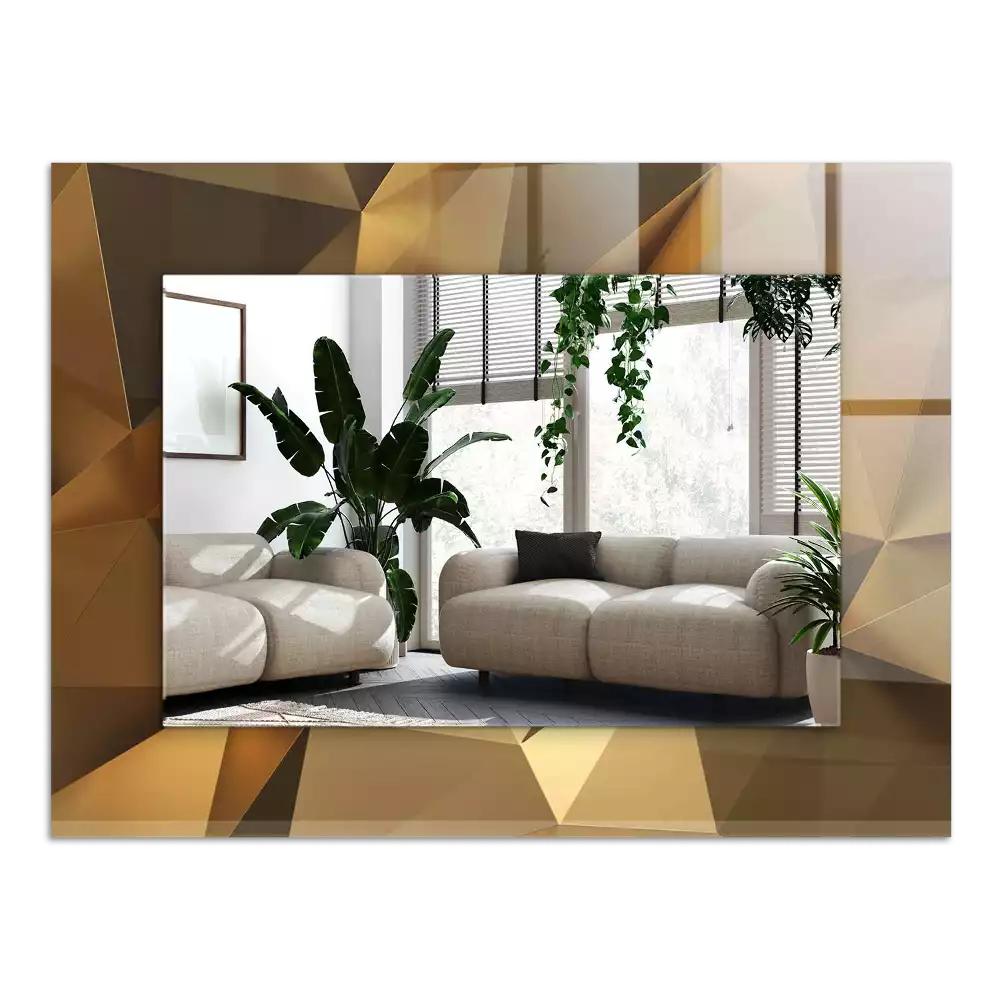Obdélníkové dekorační zrcadlo geometrické tvary
