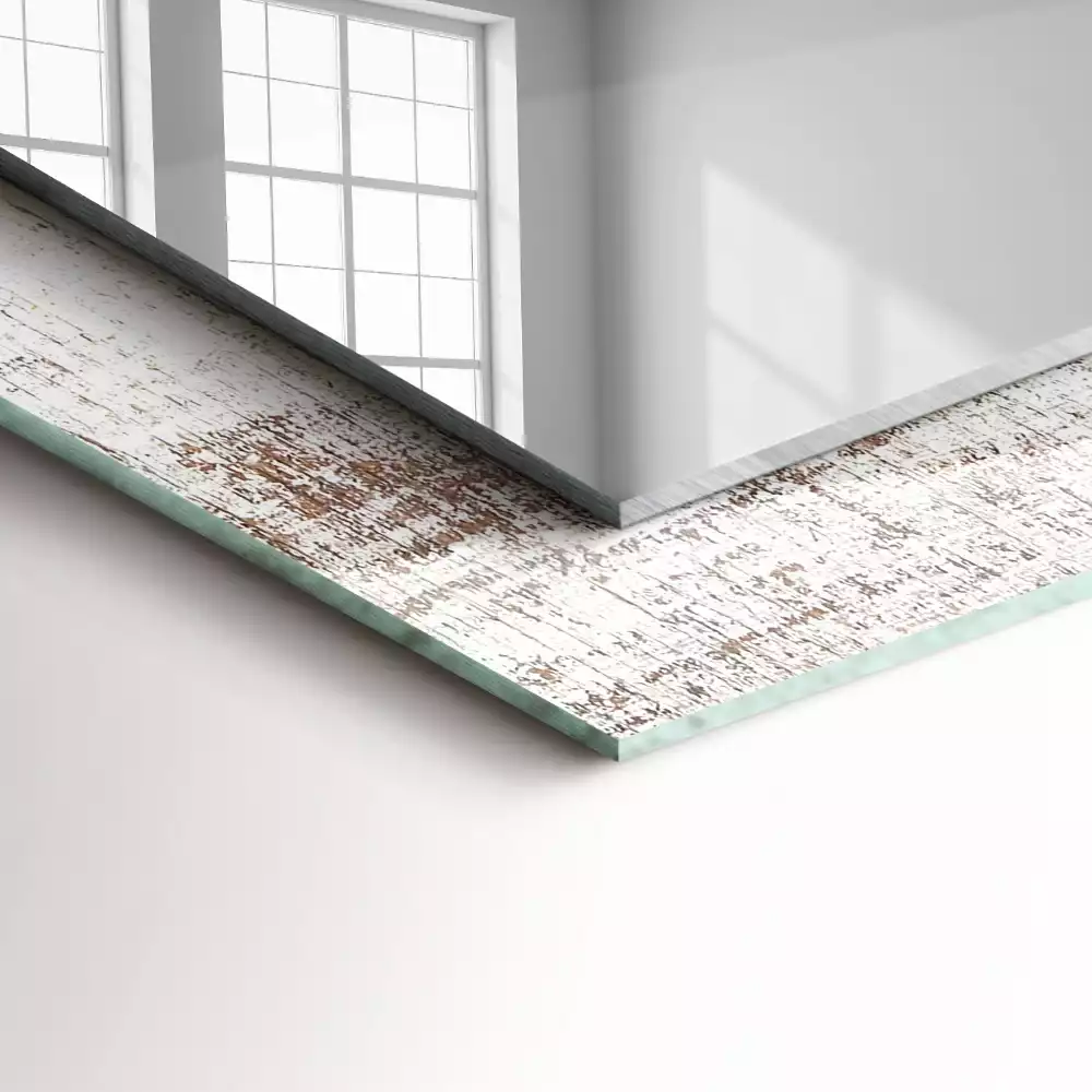 Obdélníkové dekorační zrcadlo Staré dřevo