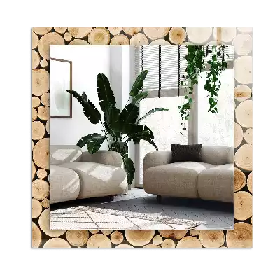 Obdélníkové dekorační zrcadlo Průřezy kmenů stromů