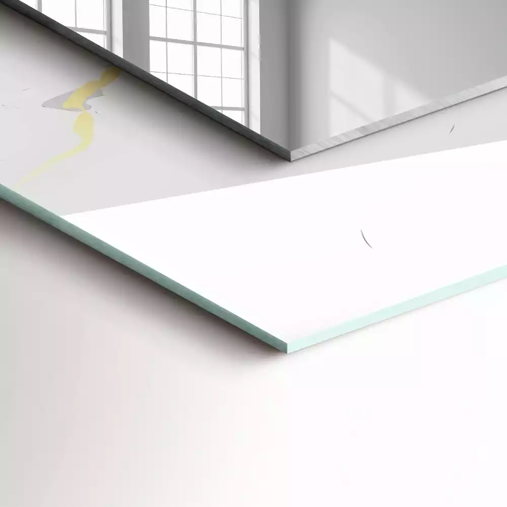 Obdélníkové dekorační zrcadlo Bílý mramorový vzor