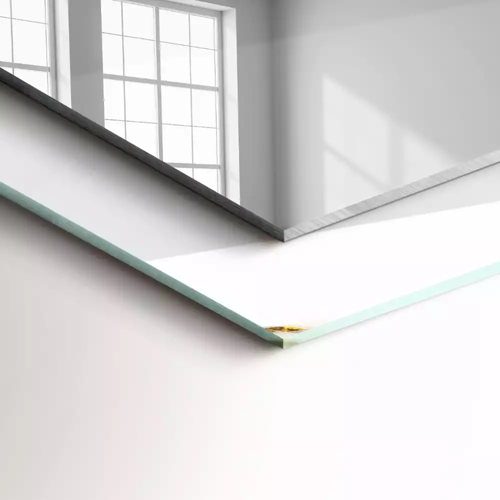 Obdélníkové dekorační zrcadlo Bílý mramorový vzor