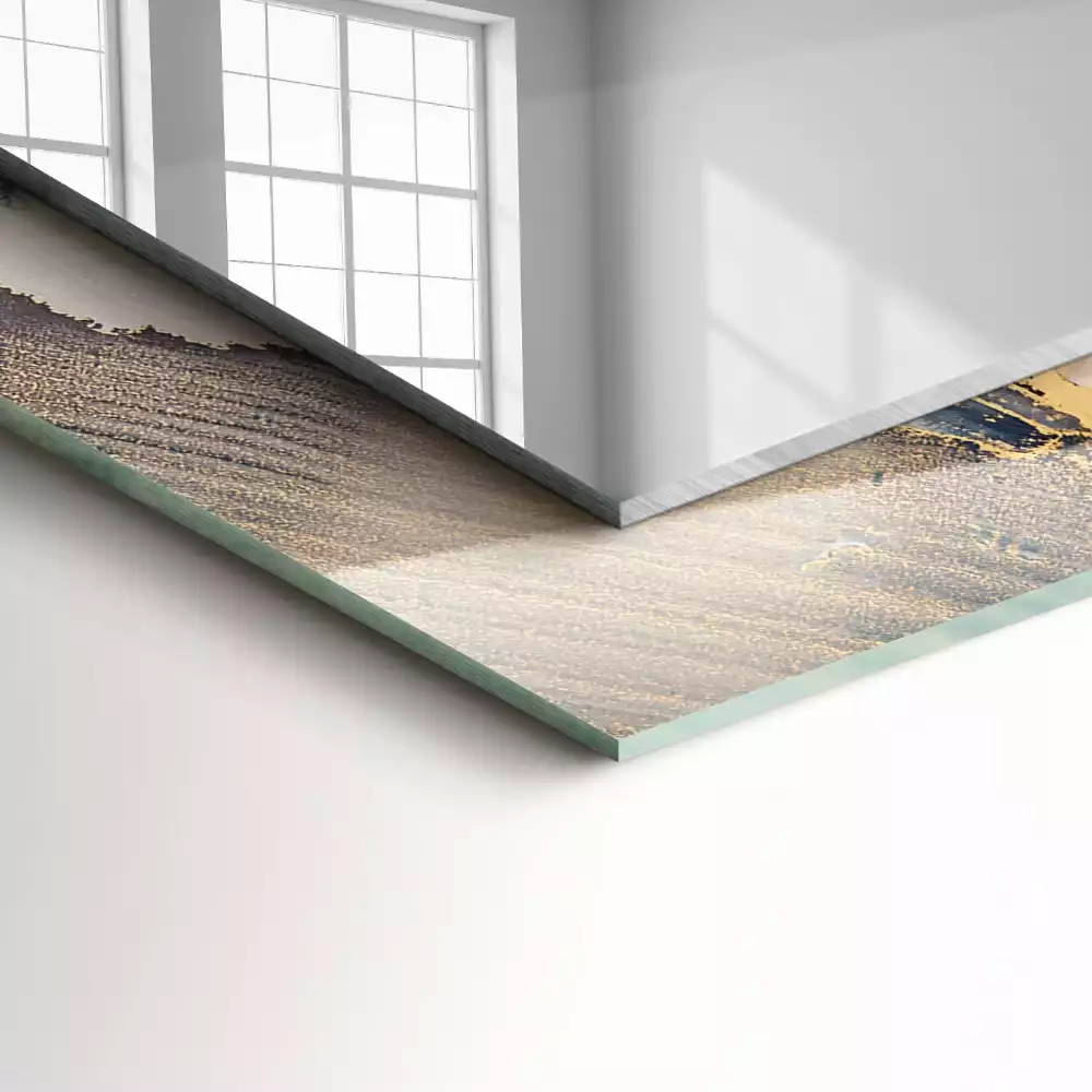 Obdélníkové dekorační zrcadlo Abstraktní modré umění