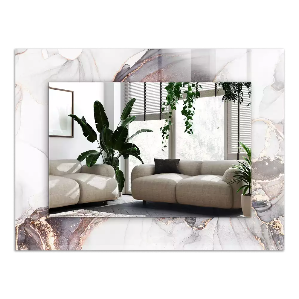 Obdélníkové dekorační zrcadlo Abstraktní mramorové umění