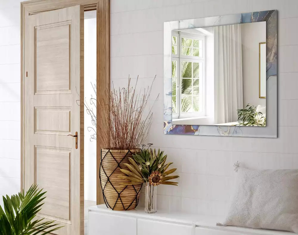 Obdélníkové dekorační zrcadlo Abstraktní mramorové umění