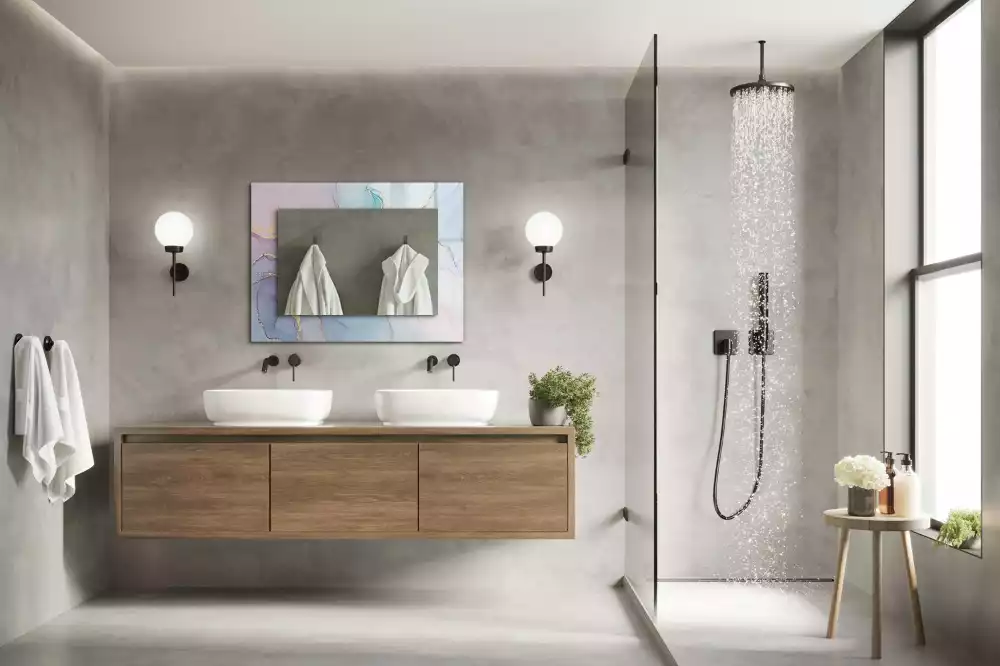 Obdélníkové dekorační zrcadlo Abstraktní akvarel