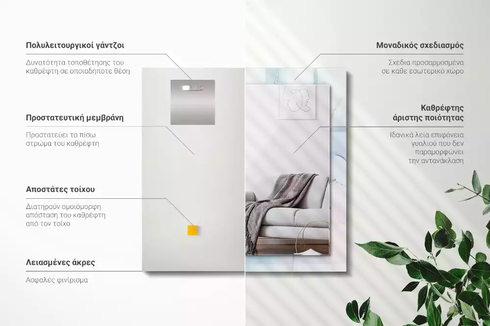 Obdélníkové dekorační zrcadlo Abstraktní akvarel