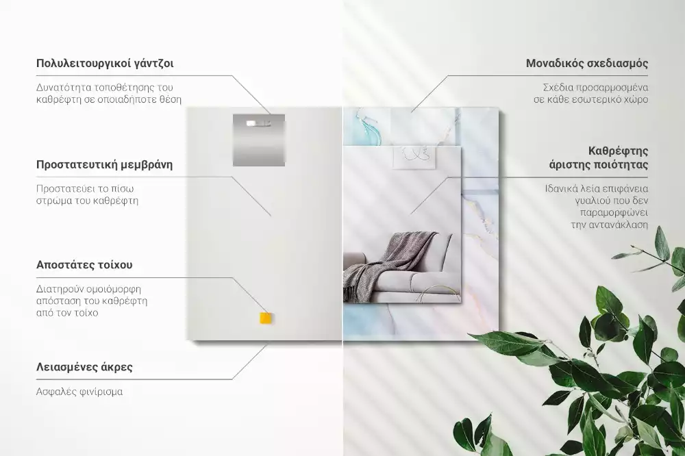 Obdélníkové dekorační zrcadlo Abstraktní akvarel