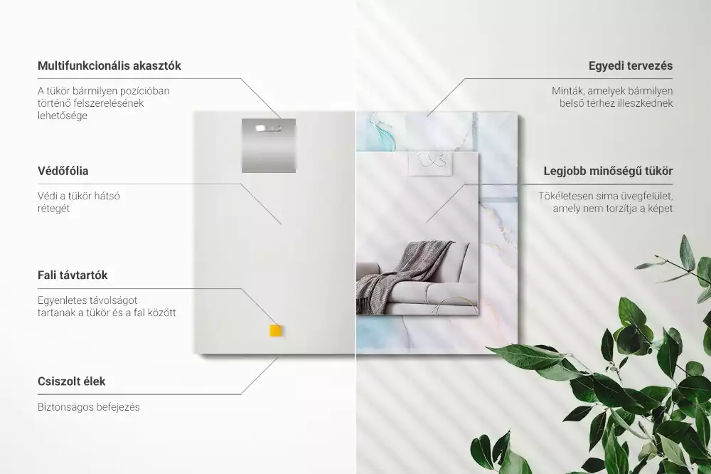 Obdélníkové dekorační zrcadlo Abstraktní akvarel