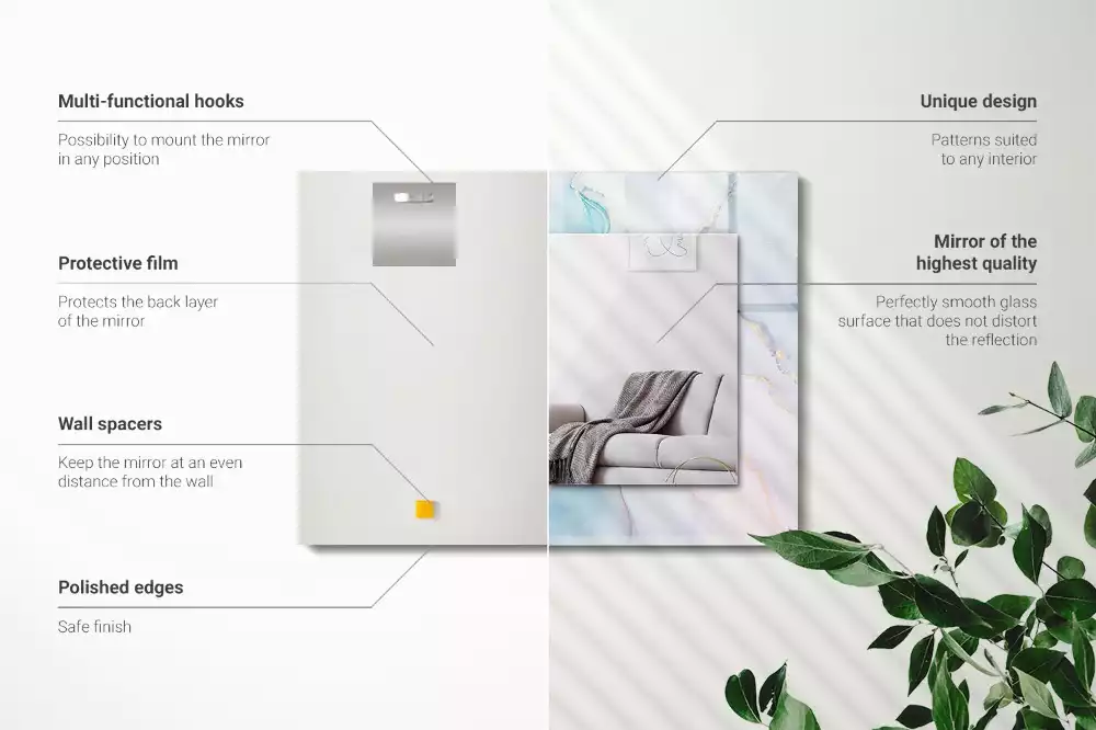 Obdélníkové dekorační zrcadlo Abstraktní akvarel