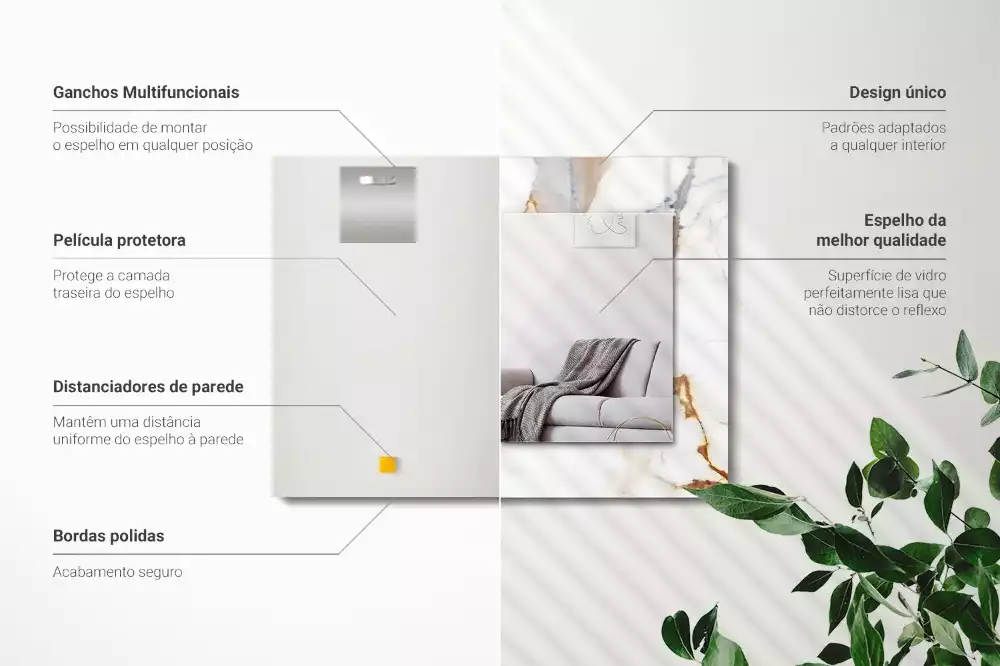 Obdélníkové dekorační zrcadlo Mramor s žilami