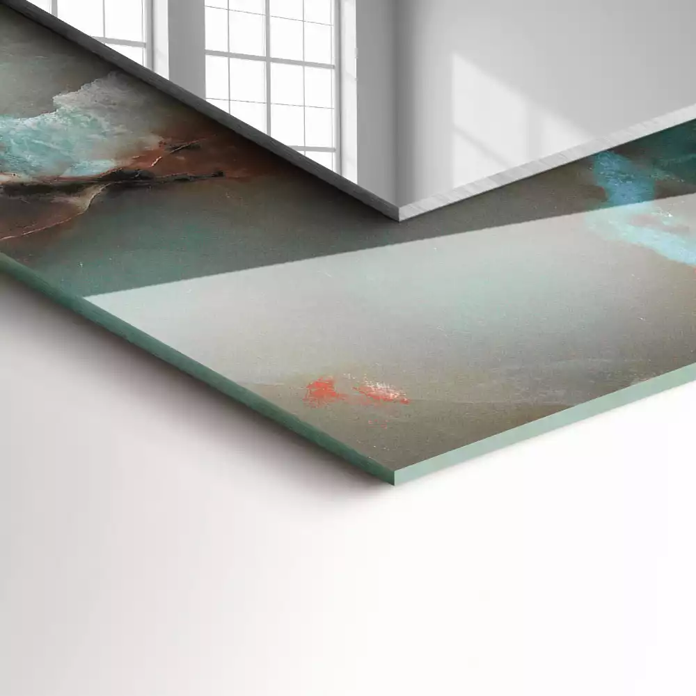 Obdélníkové dekorační zrcadlo Abstraktní barevné textury